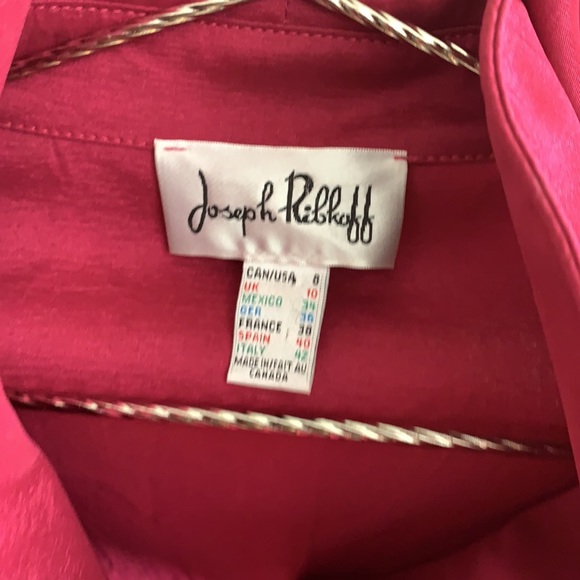 Joseph Ribkoff size 8 zip up dress 👗 ⭐️ peplum - Picture 4 of 4